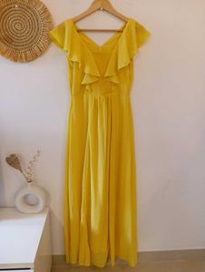 AND Yellow Ruffle Summer Gown