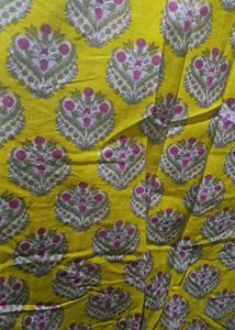 house of patodi Yellow Floral Print Kurta Set