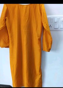 Orange Embroidered Kurta