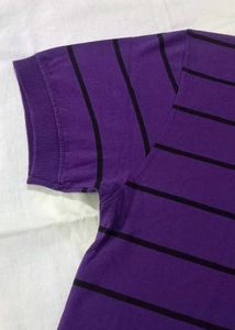 Striped Purple Polo Shirt
