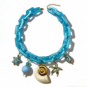 Starfish pendant with 18K gold plating