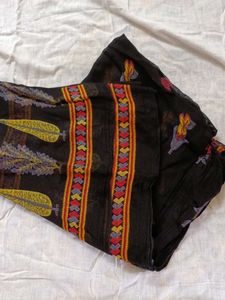 Black Floral Embroidered Kurti Set