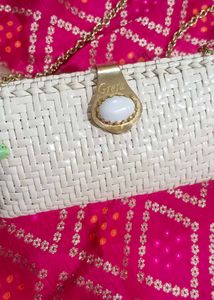 Woven Clutch with Chain
