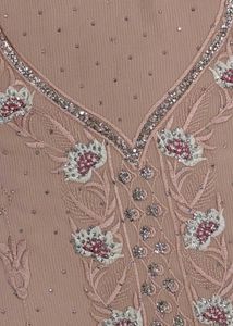 Soft Peach Cotton Semi-Stitched Suit
