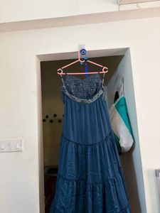 elegant royale blue skirt and blouse small size