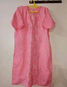 Chic Pink Embroidered Kurta 💕