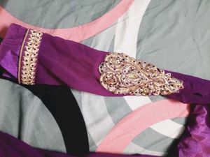 Elegant Purple Embroidered Kurta Set