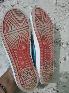 Retro Blue Denim Sneakers donate