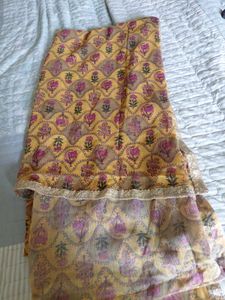 Yellow Floral Kurta Set with Dupatta