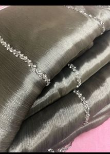 Embellished Grey Saree