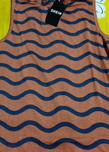 Shein Wave Print Top