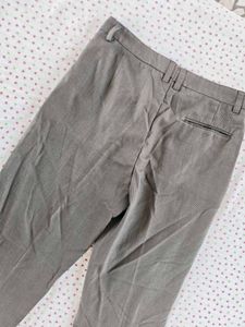 Men's Grey Striped Dress Pants