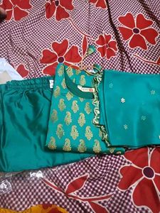 Sea Green Kurti Set For Women