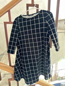 New black checked dress