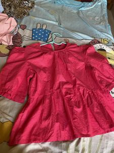 Vibrant Pink Peplum Top