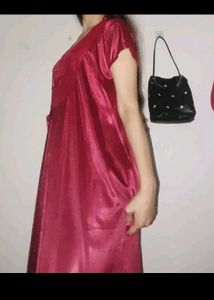 Elegant Red Lace Nightgown