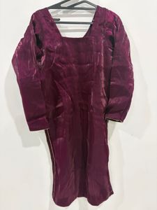Elegant wine Silk Kurta set 💕