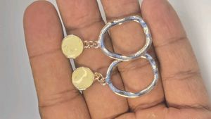combo Unique Abstract Hoop Drop Earrings