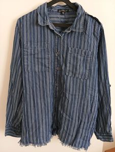Ladies Full Sleeved Striped Shirt