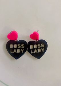 Boss Lady Heart Earrings