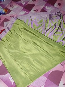 new crape Green &amp; Purple Saree
