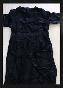 Chic Black Faux Leather Dress