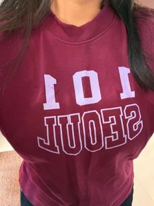 🍷 Burgundy Classic Slogan Sweatshirt ❤️