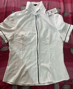 Stylish White Button-Down Top