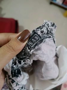 Stylish Black &amp; White Patterned Pants