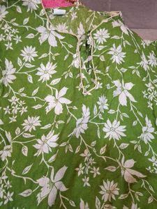 Green Floral Print Nighty