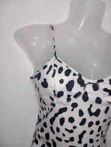 Dalmatian Print Mini Dress
