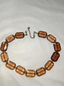 Chunky Amber Beaded Necklace