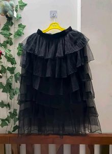 Black Tiered Tulle Skirt
