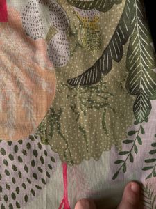 Green Leaf Print Kurta Set