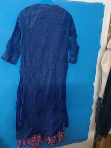 Embroidered Blue Kurta Suit Set