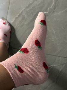 Yellow Watermelon / Strawberry Socks