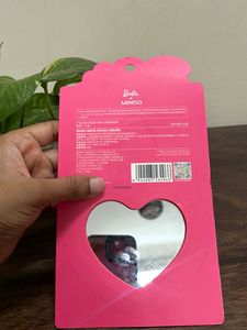 Barbie Heart Shaped Mirror Keychain with Charm