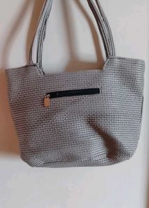 Woven Tote Bag with Drawstring Closure