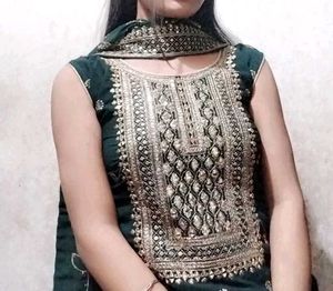 Elegant Green Embroidered Kurta Set