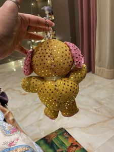 Sparkly Teddy Bear Keychain