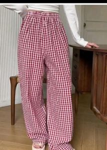Chic Plaid Wide-Leg Pants