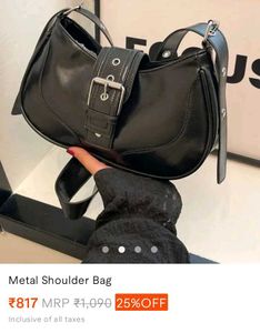 Chic Black Patent Shoulder Bag