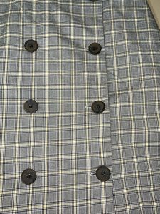 Plaid Double-Breasted Skirt