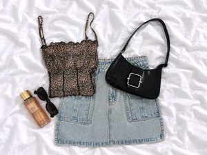 Cute Leopard Print Smocked Crop Top