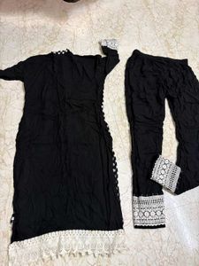 Elegant Black Embroidered Ethnic kurta sets...