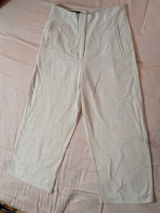 formal Cream Wide Leg Pants & Korean pant