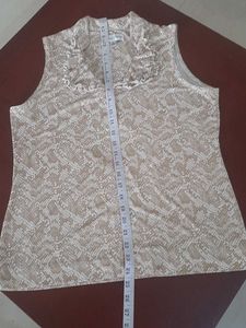 Sleeveless Snake Print Top