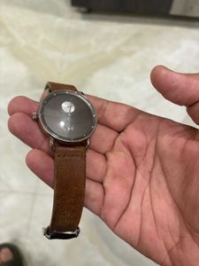 MVMT Stylish Brown Leather Strap Watch
