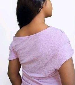 Lavender Textured Off-Shoulder Top