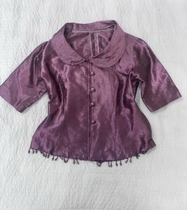 Purple Collared Blouse